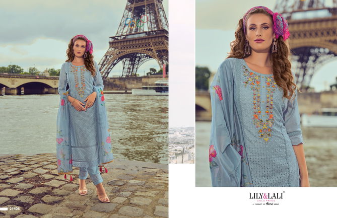 Nusrat By Lily And Lali Chanderi Embroidery Designer Readymade Suits Wholesale Online